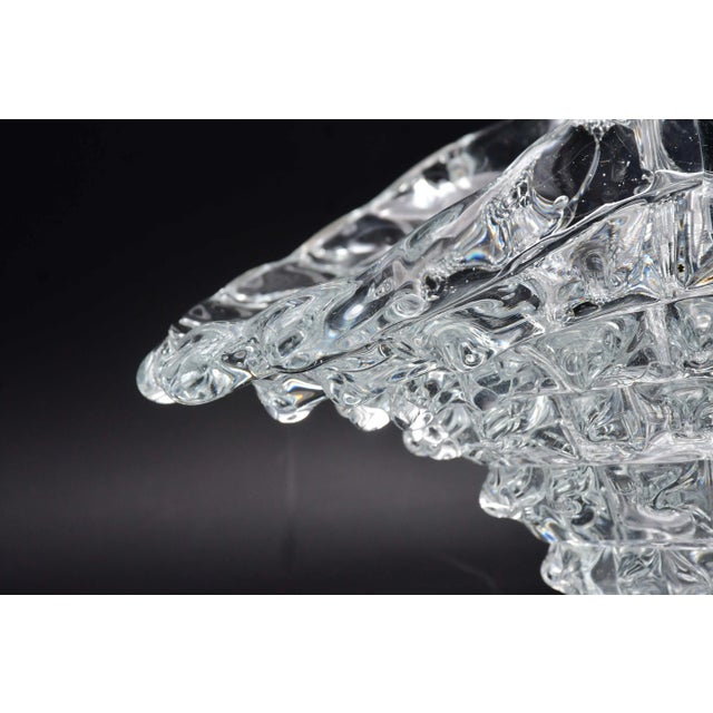 Transparent Barovier Rostrato Murano Italian Glass Basket Centerpiece Vase, 1940s For Sale - Image 8 of 14