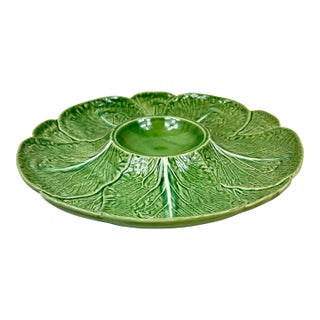 Vintage Bordallo Pinheiro Chip & Dip Platter For Sale