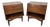 Late 20th Century Pair of Walnut Drop Door Night Stands by Carlton House Fine Furniture For Sale