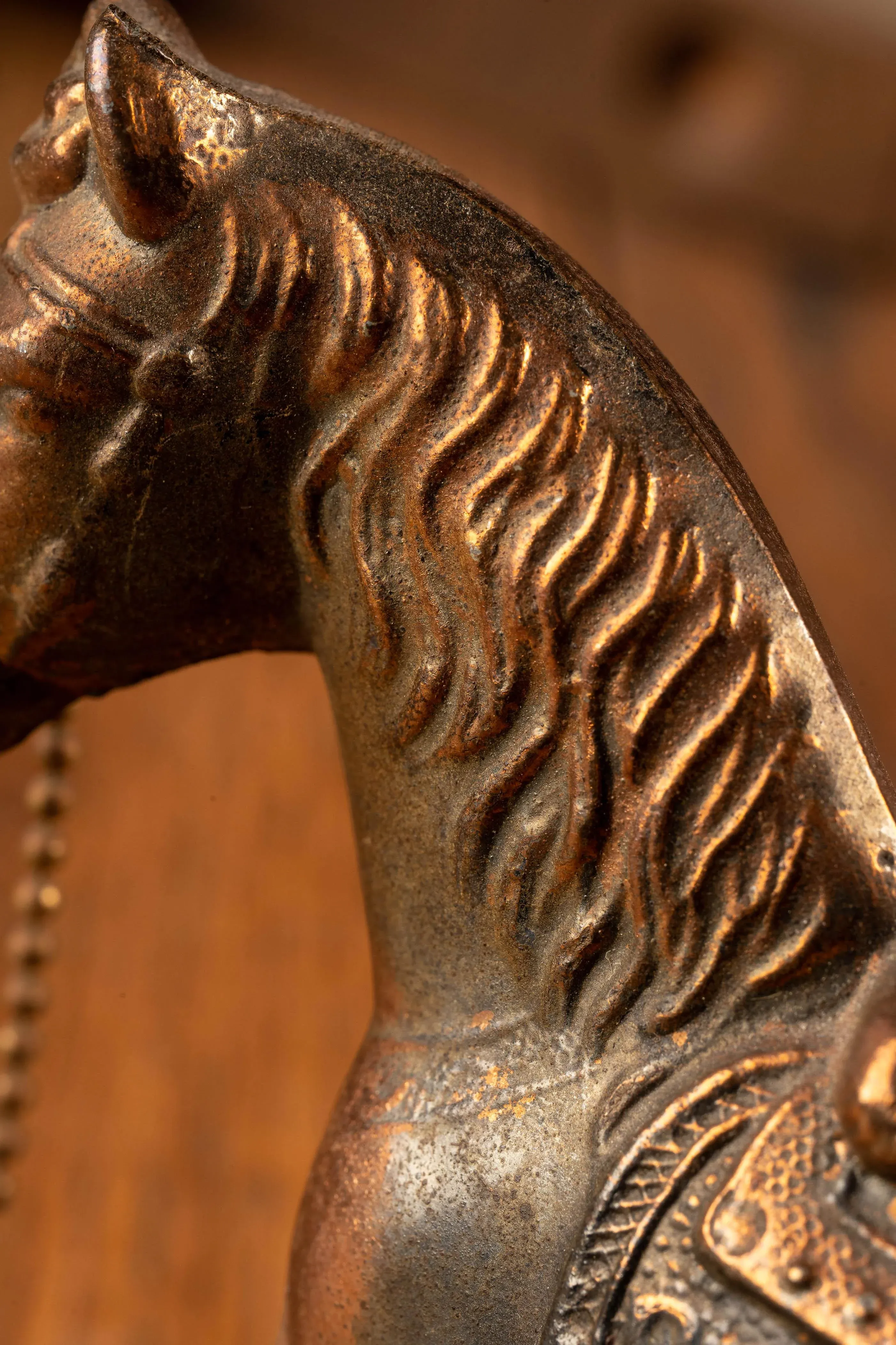Vintage 1930s Japanned Copper Horse Figurine | Chairish