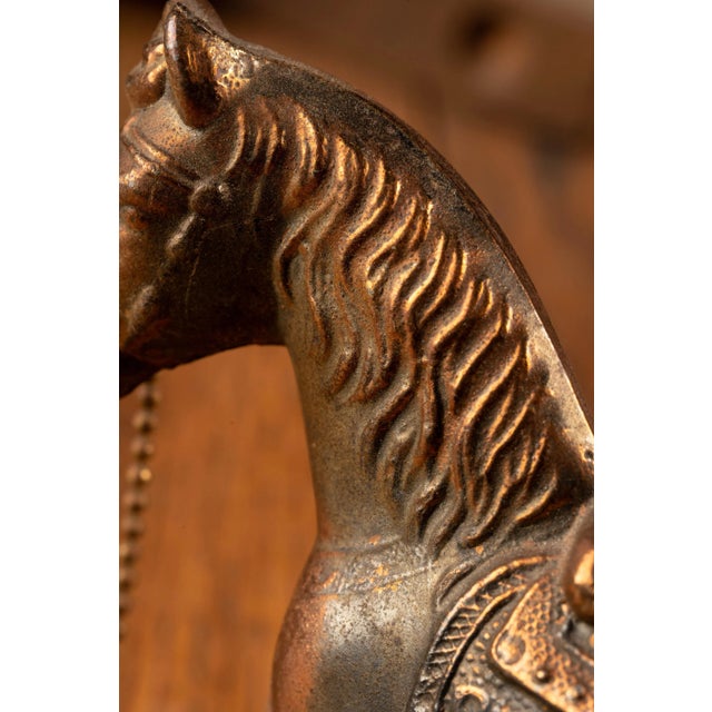 This vintage copper horse figurine features japanning as well as its original chain. This horse figurine also features...
