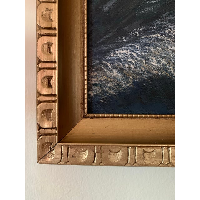 2020s Contemporary Impressionist Style Seascape Painting on Canvas, Framed For Sale - Image 5 of 6