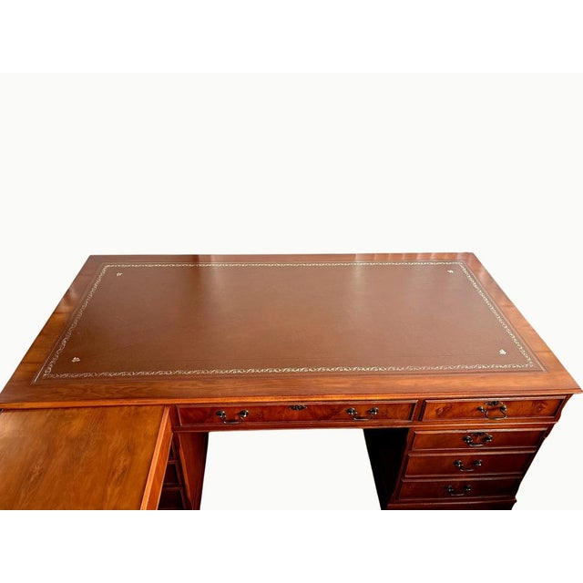 Large L-Shaped Executive Desk in Wood For Sale - Image 6 of 9