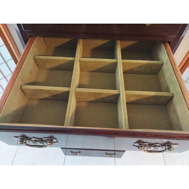 Vintage Ethan Allen Georgian Court Collection Solid Cherry Lingerie Chest. For Sale - Image 9 of 13