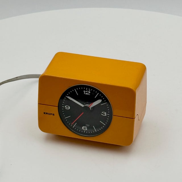 Space Age Mustard Yellow Alarm Clock from Krups, 1970s For Sale - Image 9 of 11