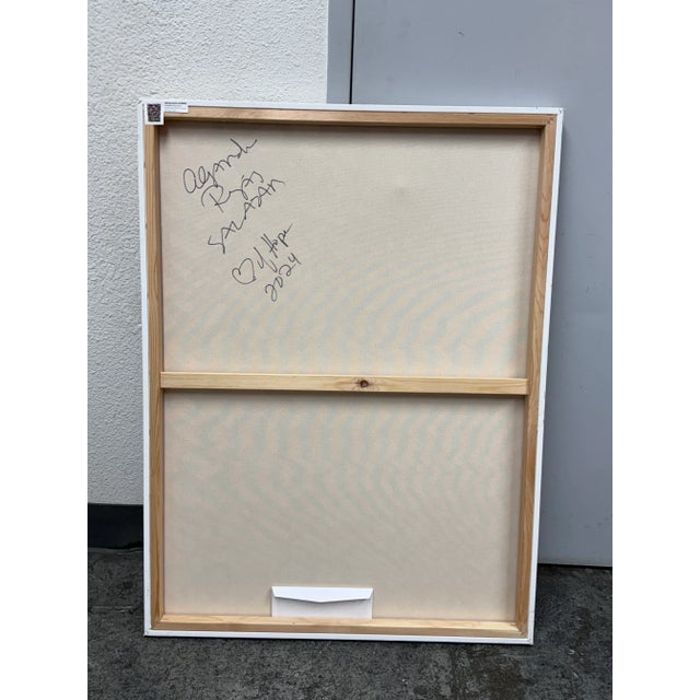 Circa 2023 Alejandro Salazar Acrylic Spray Paint on Canvas "Raining