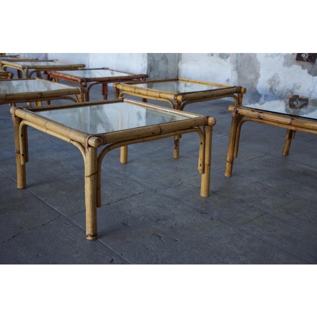 Rattan Coffee Tables, 1950s, Set of 14 For Sale - Image 9 of 17