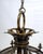 Mid 20th Century Mid Centry Modern Large Italian Pendant Bronze Oxide Gilt Ornate Metal Light Fixture Chandelier For Sale - Image 17 of 18