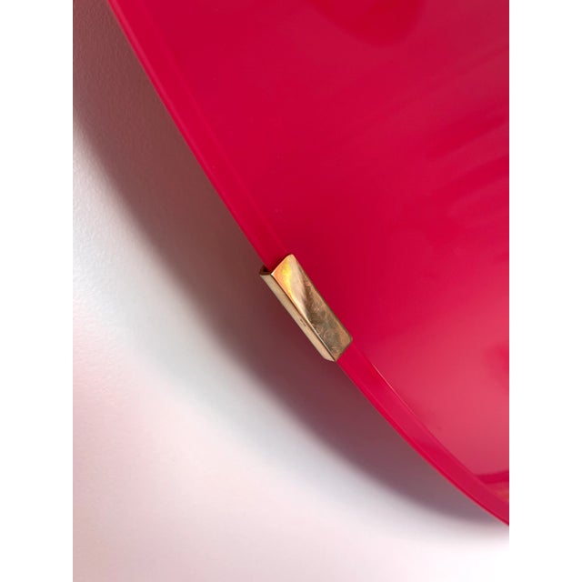 2020s Large Contemporary Curve Concave Pink Mat Mirror. Italy For Sale - Image 5 of 13