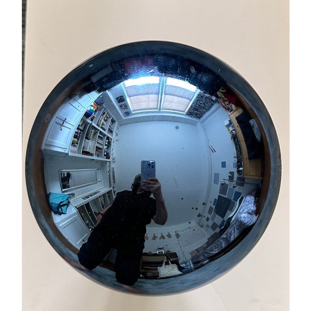 Early 20th Century Mercury Glass Garden Gazing Ball Ornament For Sale - Image 9 of 11