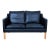 Two Seater 2322 Sofa in Black Bison and Oak by Børge Mogensen for Fredericia, 1890s For Sale - Image 9 of 9