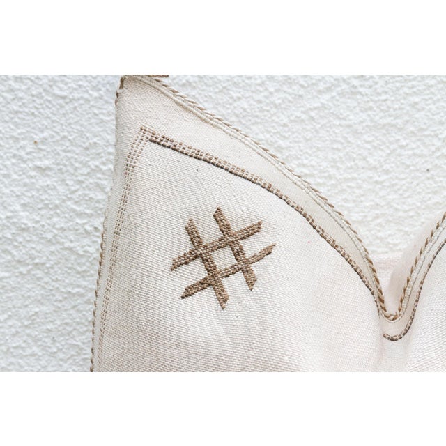 Nomad Linen Large Silk Rug Pillow For Sale - Image 4 of 7