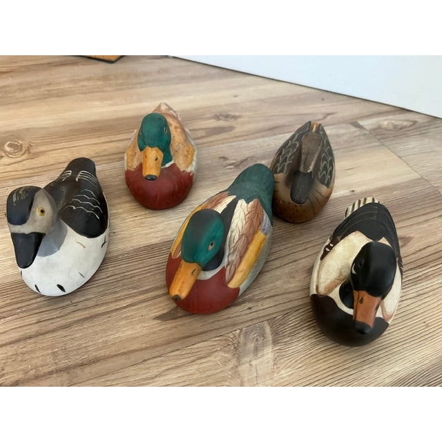 Mid-Century Modern Lot of Vintage Jasco Hand-Painted Ceramic Duck Grooming Brushes For Sale - Image 3 of 9