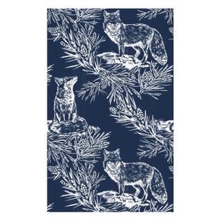 Storm Blue Fox in the Snow Wallpaper - Sample For Sale