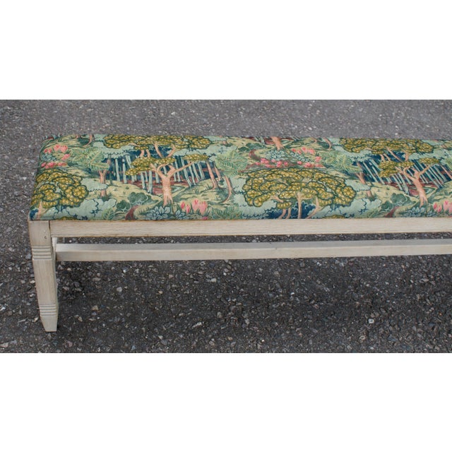 1920s Antique Bleached Oak School Bench, 1920 For Sale - Image 5 of 10