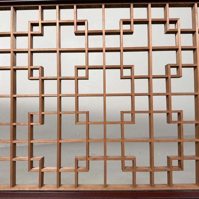 Japanese Ranma with Kumiko Lattice Serene Wall Panel, 1950s For Sale - Image 4 of 14