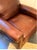 Animal Skin Leather Club Chair Rolled Arm American Design For Sale - Image 7 of 11