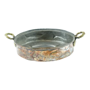 Early 20th Century Copper Pot with Brass Handles