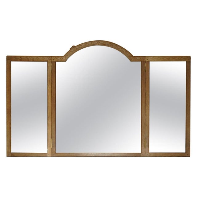 Vintage Tri-Folding Dressing Table Mirror by Robert Mouseman Thompson, 1970s For Sale - Image 14 of 14
