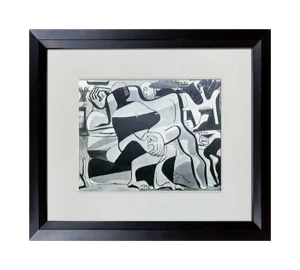 Modern Le Corbusier Lithograph "Three Bathers" Ltd Ed. W/Custom Archive Frame