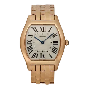 Cartier Tortue 18K Rose Gold 31mm Tonneau Shape Watch In Original Box