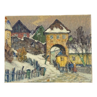 Richard Albitz, The Christmas Post, 1910, Oil on Canvas For Sale