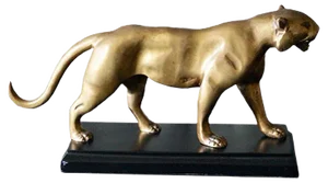 Panther Sculpture, France, 1970s, Bronze
