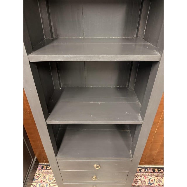 English Black Teak Bookcases, Set of 2 For Sale - Image 13 of 16