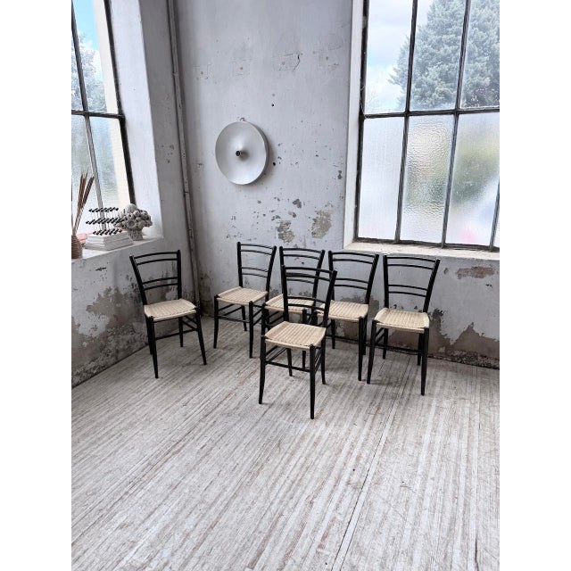1960s Italian Braided Rope Chairs, 1960s, Set of 6 For Sale - Image 5 of 18