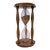 Antique Turned Wood Hourglass With Hand-Blown Glass For Sale
