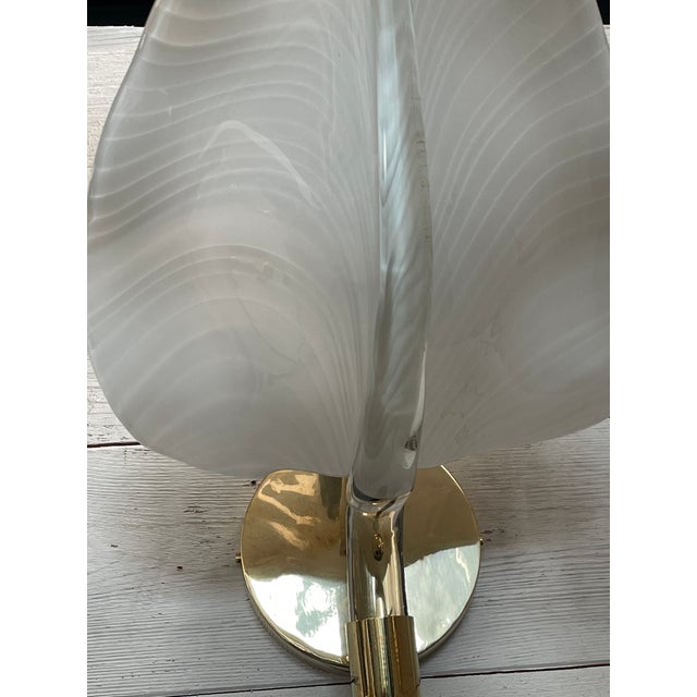 Murano Glass and Brass Wall Lamps, 1970s, Set of 3 For Sale - Image 9 of 18