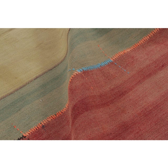 Textile Vintage Turkish Patchwork Rug in Bold Colorful Geometric Design - Rug & Kilim For Sale - Image 7 of 10