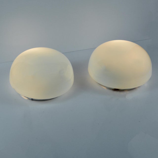 Glass Pair of Ceiling Lamps Type 16.s.002, Polam-Wilkasy, Poland, 1970s. For Sale - Image 7 of 10