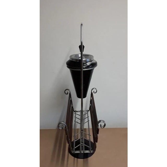 Mid-Century Modern Newspaper Stand with Ashtray Insert, 1960s For Sale - Image 3 of 9