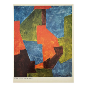 Poliakoff Composition Rouge Bleu Et Noir XXe Siecle 1963