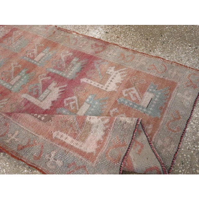 Textile Galerie Shabab Collection Mid-20th Century Turkish Anatolian Throw Rug For Sale - Image 7 of 8
