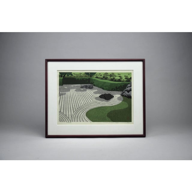 Masao Ido, Taizō-in Garden, 1989, Woodblock Print For Sale - Image 6 of 8