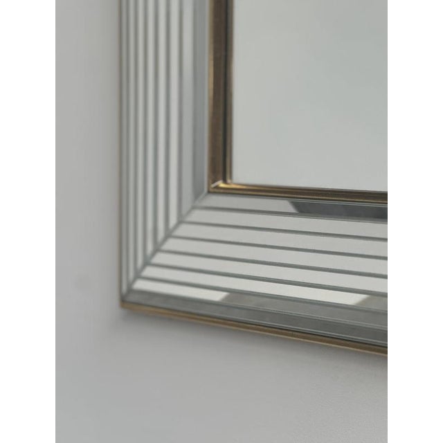 Vintage Disco Mirror with Layered Bevelled Frame from Deknudt, Belgium, 1970s For Sale - Image 6 of 9