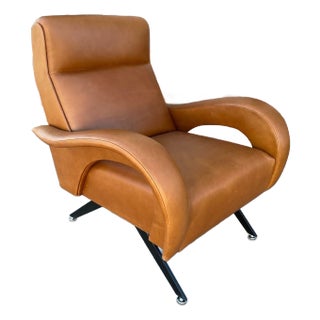 Marco Zanuso Style leather Lounge Chair - Special Offer For Sale