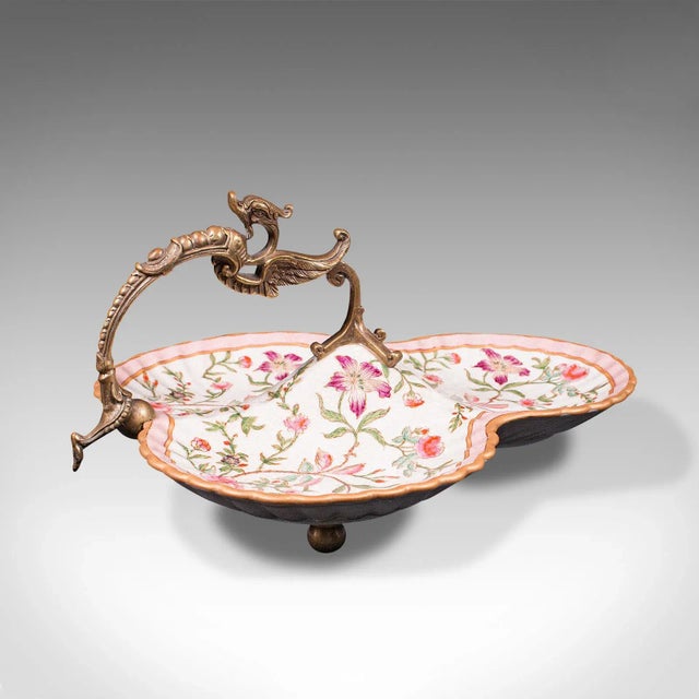 Vintage Decorative Oriental Ceramic Olive Dish For Sale - Image 13 of 13