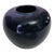 Vintage Dark Indigo Blue Bulbous Formed Pottery Vase, 1980s ~ Unmarked For Sale