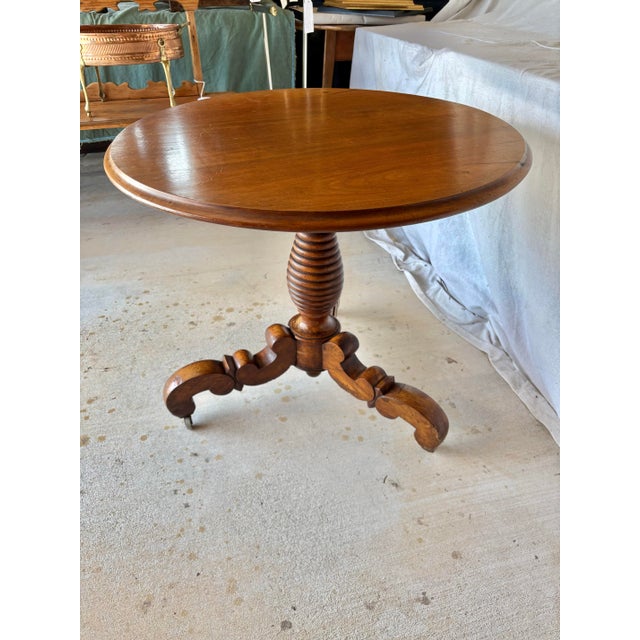 Mid 19th Century 19th Century French Walnut Louis Philippe Pedestal Table For Sale - Image 5 of 12