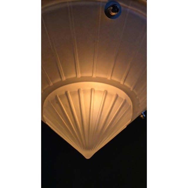 Glass Late 20th Century French Art Deco Style Pendant Light by Vianne For Sale - Image 7 of 12