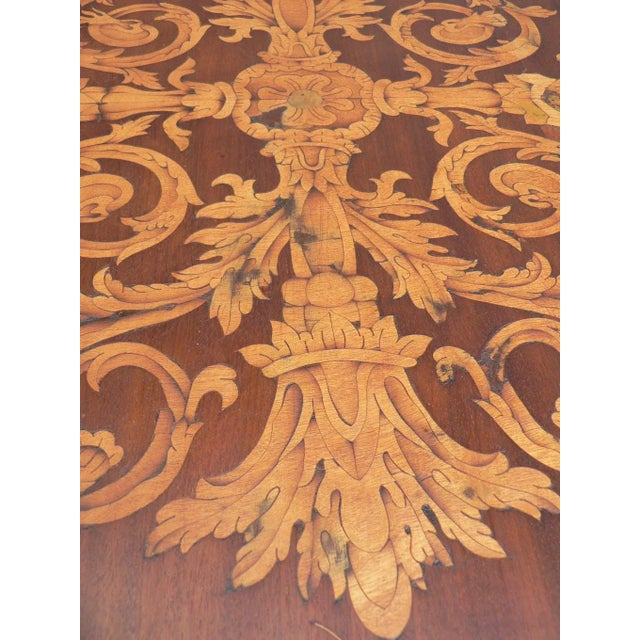 Wood Antique Mahogany Pedestal or Side Table For Sale - Image 7 of 9