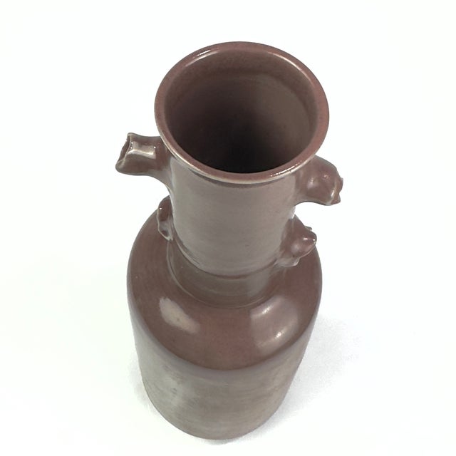 Ceramic Rare Artisanal Pottery Vase by Renowned Jamaican Ceramicist Norma Rodney Harrack, Signed For Sale - Image 7 of 14