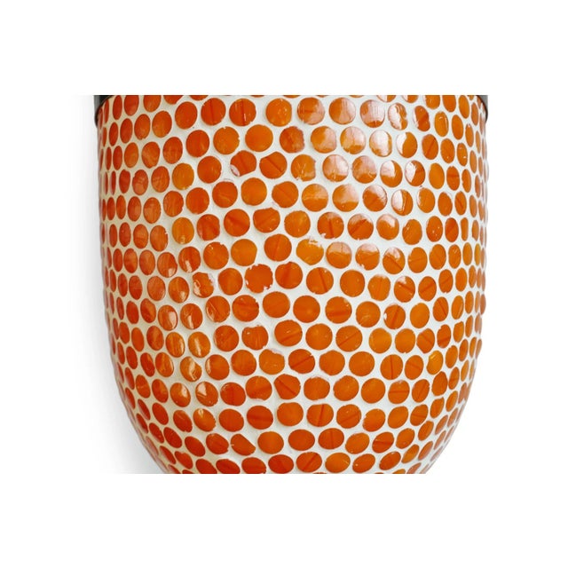 Orange Mosaic Bucket Pendant Light Small For Sale - Image 4 of 7