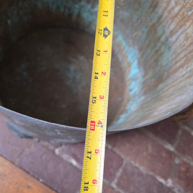 Large Antique Bramhall Deane and Co Copper Stock Pot With Lid 16 Inch Industrial Kitchen Decor For Sale - Image 9 of 10