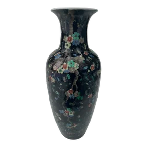 Antique Large Chinese Porcelain Famille Noir Vase