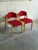 Red Pair of Vintage Danish Duba Bentwood Dining Chairs Red Upholstery Scandinavian Modern For Sale - Image 8 of 8
