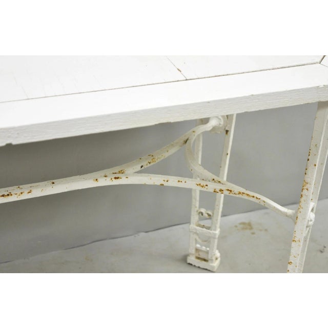 Antique Gothic Renaissance Wrought Iron Stretcher Base Potting Side Table (B) For Sale - Image 10 of 17